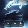 Inphic IN9PRO-H 3 Modes Wired and Wireless Mouse PAW3395 Sensor (Black Gray) - Image 6