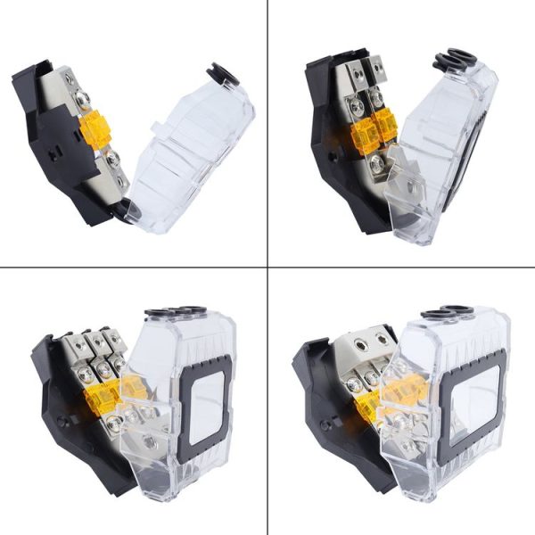 80A Car Audio Amplifier Modified Solid Brass Fuse Holder With Transparent Cover, Specifications: 1-way - Image 2
