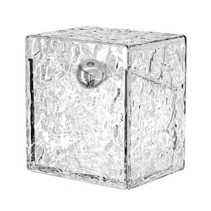 Bathroom No Punch Storage Box Restroom Wall Mounted Cotton Swab Organizer (Transparent Silver)