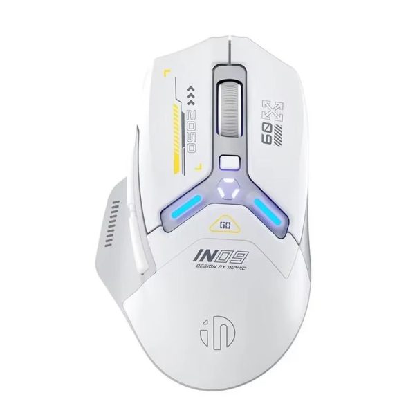 Inphic IN9 Tri-mode Wireless Bluetooth Gaming Office Computer Mouse (White)
