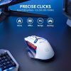 Inphic IN9 Tri-mode Wireless Bluetooth Gaming Office Computer Mouse (White) - Image 10