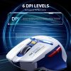 Inphic IN9 Tri-mode Wireless Bluetooth Gaming Office Computer Mouse (White) - Image 7