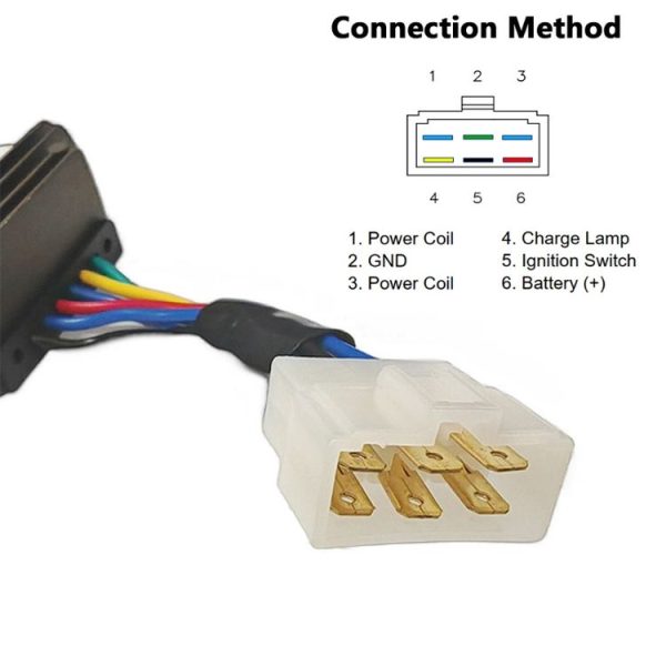 6 Pin Motorcycle Voltage Regulator Rectifier For RS5101 RS5155 15351-64600 15351-64601 M802471 - Image 6