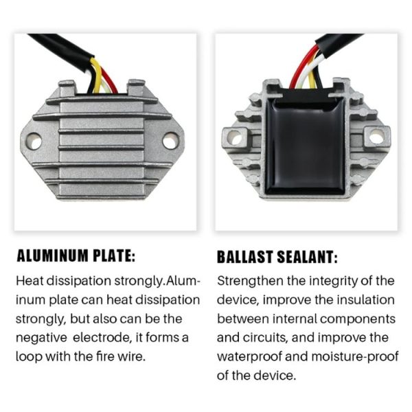 Motorcycle Voltage Regulator Rectifier For Yamaha YFZ450 5TG-81960-00 5TJ-81960-00 5TJ-81960-02 - Image 6