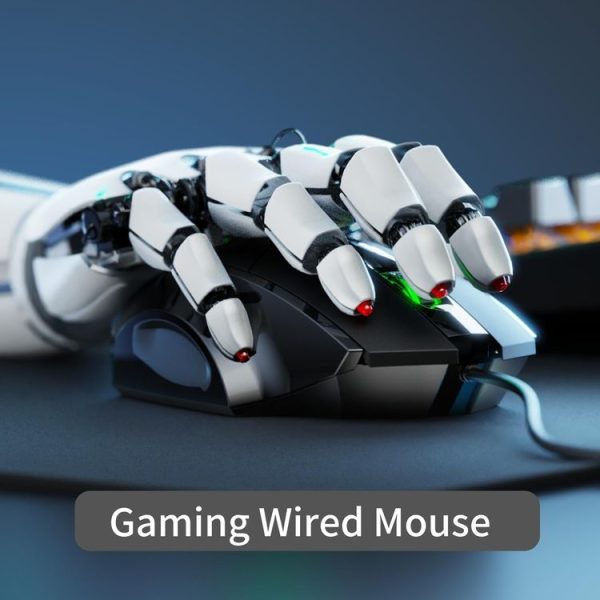 Inphic PW1H Wired Silent Illuminated Computer Gaming 6-Button Mouse (Gray) - Image 7