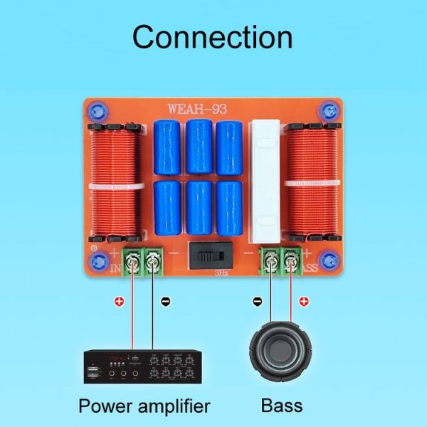 WEAH-93 220W Single Pure Bass Crossover Board Hi-Fi Speaker Conversion Divider - Image 7