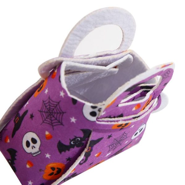 2pcs / Pack DIY Halloween Candy Bag Children Dress-Up Felt Gift Bag (Pumpkin Bat Eyeball) - Image 5