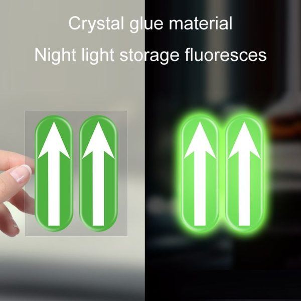 2pairs Safety Point Driving Assistance Positioning Mark Car Interior Luminous Sticker - Image 2