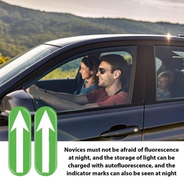 2pairs Safety Point Driving Assistance Positioning Mark Car Interior Luminous Sticker - Image 3
