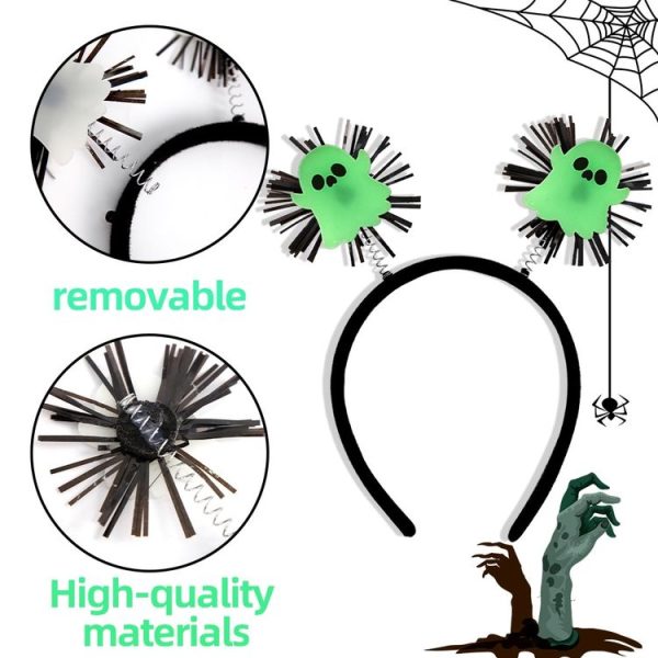 Halloween Horror Hair Accessories Luminous Headband Party Luminous Props, Color: Bat - Image 4