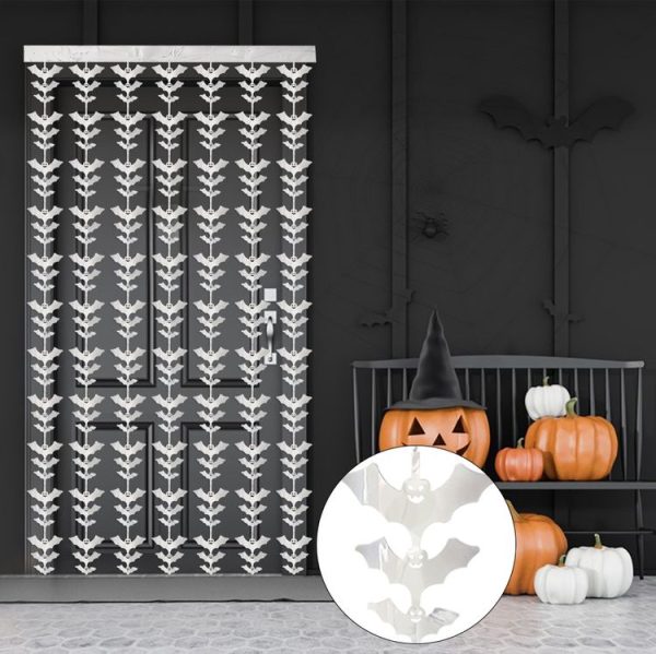 Halloween Decorative Bat String Flag Door Curtain Party Scene Layout Props (Red) - Image 4