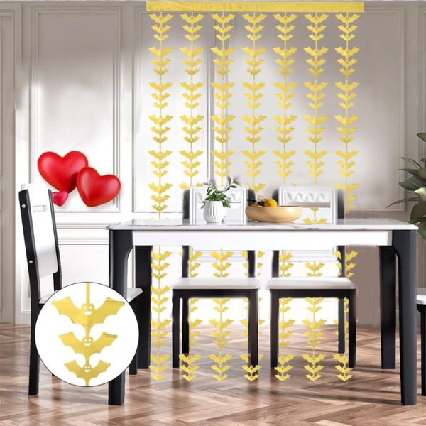 Halloween Decorative Bat String Flag Door Curtain Party Scene Layout Props (Red) - Image 5