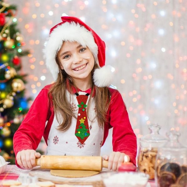 Christmas Children Cartoon Ties Holiday Party Performance Costume Props, Color: Gold Hoho - Image 6