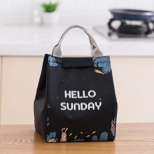 Lunch Thermal Bag Cooler Picnic Tote Food Bag Large Capacity Insulated Storage Pack, Style: Big Eyes Bunny