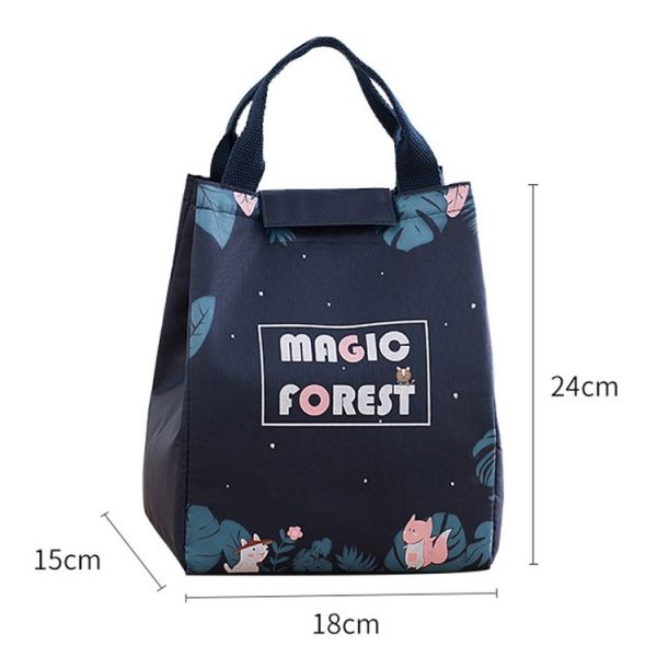 Lunch Thermal Bag Cooler Picnic Tote Food Bag Large Capacity Insulated Storage Pack, Style: Big Eyes Bunny - Image 3