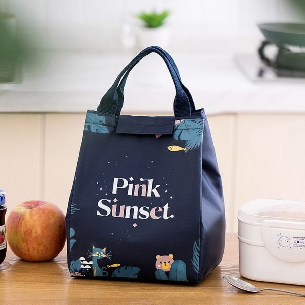 Lunch Thermal Bag Cooler Picnic Tote Food Bag Large Capacity Insulated Storage Pack, Style: Big Eyes Bunny - Image 8