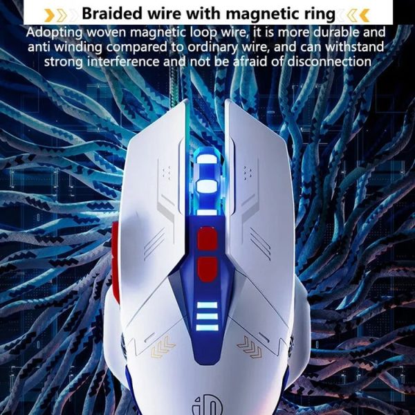 Inphic W9P Glowing Computer Gaming Wired Mouse (Silent Version) - Image 6