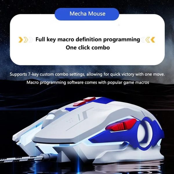 Inphic W9P Glowing Computer Gaming Wired Mouse (Silent Version) - Image 7