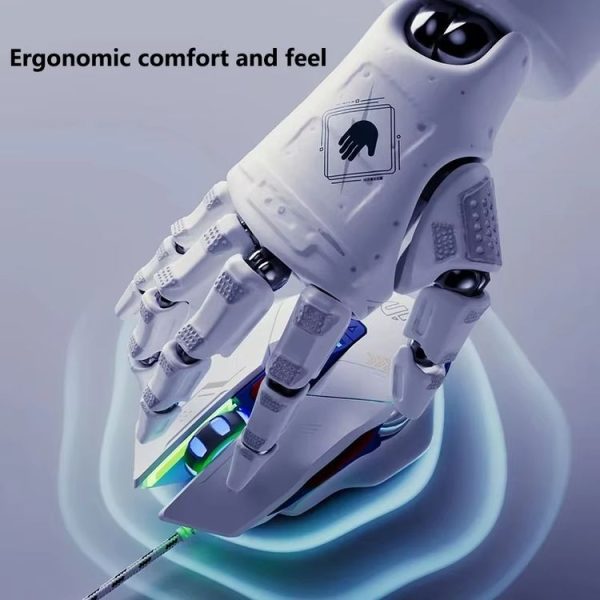 Inphic W9P Glowing Computer Gaming Wired Mouse (Silent Version) - Image 9