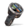 5 in 1 3-line Multi-port Car Charger With Digital Voltage Display (Boxed)