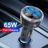 5 in 1 3-line Multi-port Car Charger With Digital Voltage Display (Boxed) - Image 2