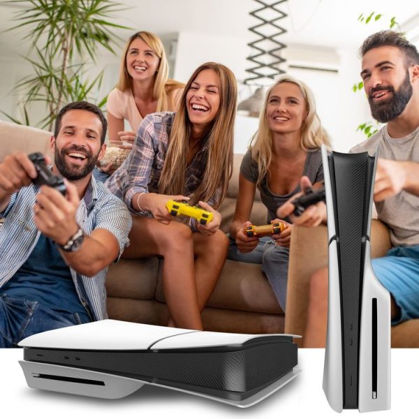 PS5 Slim Console Middle Sticker Scratch Resistant Digital Optical Drive Version Universal Sticker, Color: Frosted Black - Image 5