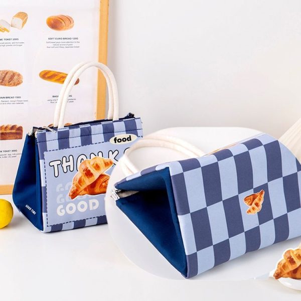 Cute Cartoon Portable Thermal Bento Bag Thickened Aluminum Film Insulation Lunch Box Storage Bag, Style: Three Rabbits - Image 5