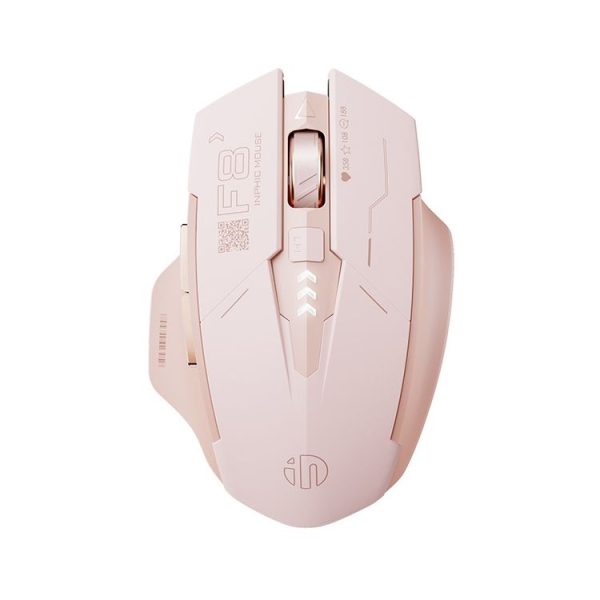 Inphic F8 2.4G Wireless Mute Charging Computer Gaming Mouse (Milk Tea Color)