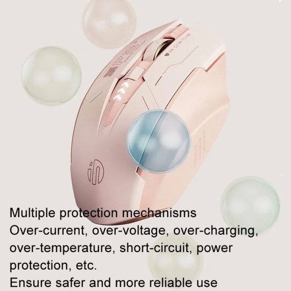 Inphic F8 2.4G Wireless Mute Charging Computer Gaming Mouse (Milk Tea Color) - Image 10