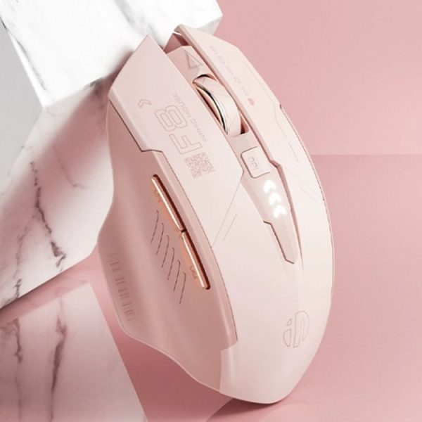 Inphic F8 2.4G Wireless Mute Charging Computer Gaming Mouse (Milk Tea Color) - Image 2