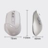 Inphic DR6 2.4G Wireless + Bluetooth 5.0 / 4.0 Tri-mode Charging Mute Office Gaming Computer Mouse (White Apricot) - Image 12