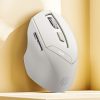 Inphic DR6 2.4G Wireless + Bluetooth 5.0 / 4.0 Tri-mode Charging Mute Office Gaming Computer Mouse (White Apricot) - Image 2
