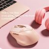 Inphic DR8 2.4G Wireless + Bluetooth 5.0 / 4.0 Tri-mode Charging Mute Office Gaming Computer Mouse (Milk Tea Color) - Image 7