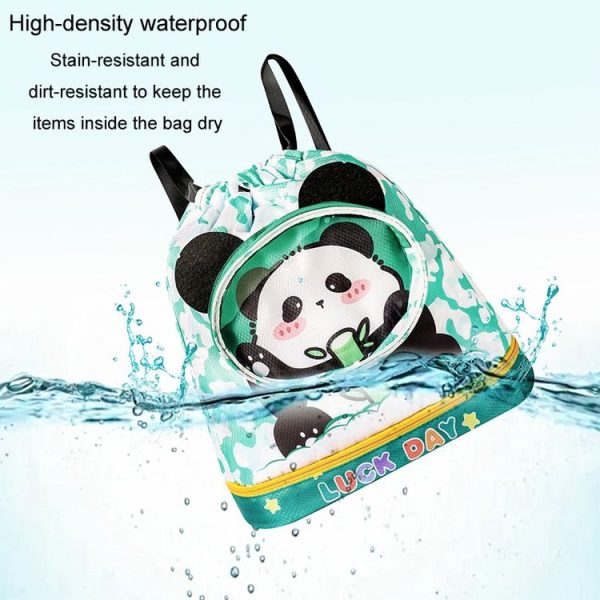 Childrens Cartoon Swimming Bag Wet and Dry Separate Waterproof Storage Bag Portable Beach Backpack, Style: Large Astronaut - Image 5