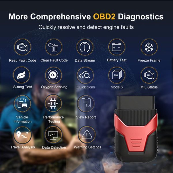 HUMZOR OBD2 Bluetooth 5.2 Car Fault Diagnostic Instrument - Image 2