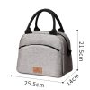 FRISCHE Portable Handheld Insulated Lunch Pack Outdoor Picnic Large Capacity Bento Bag (Navy Blue) - Image 3