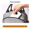 FRISCHE Portable Handheld Insulated Lunch Pack Outdoor Picnic Large Capacity Bento Bag (Navy Blue) - Image 4