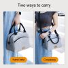 FRISCHE Portable Handheld Insulated Lunch Pack Outdoor Picnic Large Capacity Bento Bag (Navy Blue) - Image 8