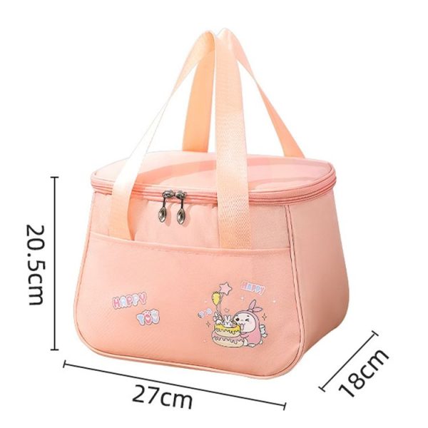 Portable Handheld Insulated Lunch Pack Outdoor Picnic Thicked Bento Bag (Blue) - Image 3