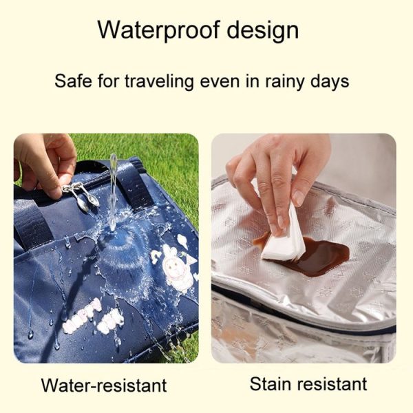 Portable Handheld Insulated Lunch Pack Outdoor Picnic Thicked Bento Bag (Blue) - Image 9