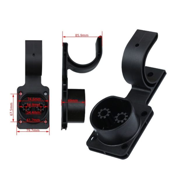 Electric Vehicle Charging Pile Hanging Wire Fixing Bracket (Black) - Image 3