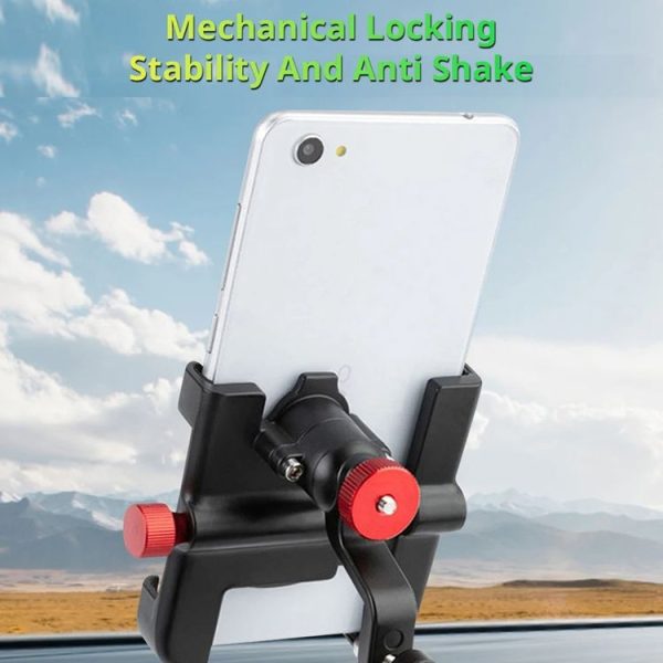 PROMEND SJJ-297E Rearview Mirror Model Phone Holder Universal Aluminum Alloy Electric Bike Mount - Image 3