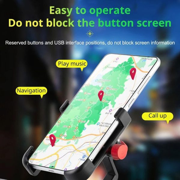 PROMEND SJJ-297E Rearview Mirror Model Phone Holder Universal Aluminum Alloy Electric Bike Mount - Image 4