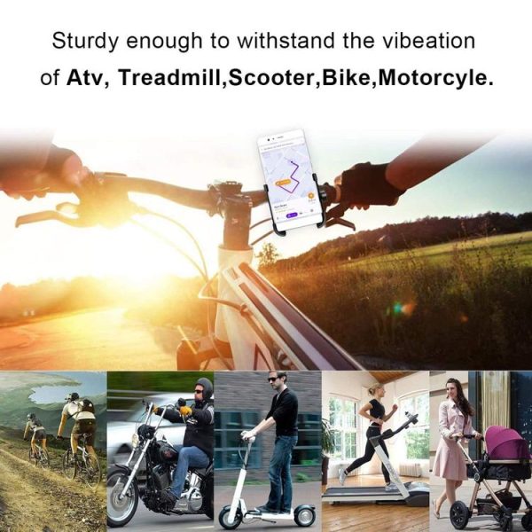 PROMEND SJJ-297E Rearview Mirror Model Phone Holder Universal Aluminum Alloy Electric Bike Mount - Image 7