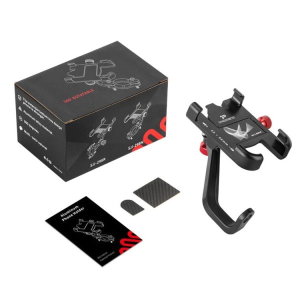 PROMEND SJJ-297E Rearview Mirror Model Phone Holder Universal Aluminum Alloy Electric Bike Mount - Image 9