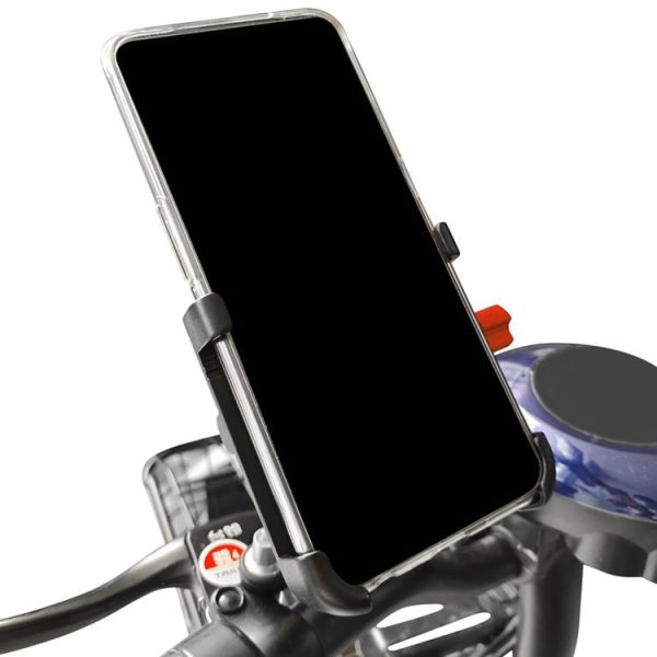 PROMEND Aluminum Alloy Cell Phone Holder Adjustable Angle Rotating Motorcycle Navigation Support, Style: SJJ-299B Handlebar Stand Black - Image 10