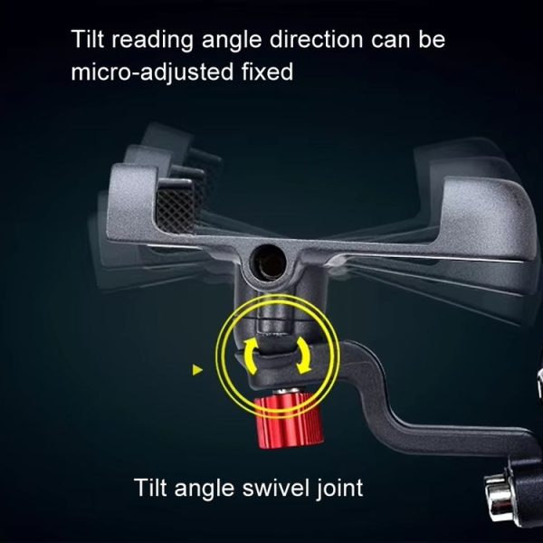 PROMEND Aluminum Alloy Cell Phone Holder Adjustable Angle Rotating Motorcycle Navigation Support, Style: SJJ-299B Handlebar Stand Black - Image 4