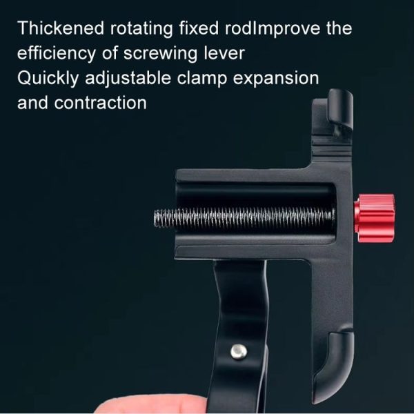 PROMEND Aluminum Alloy Cell Phone Holder Adjustable Angle Rotating Motorcycle Navigation Support, Style: SJJ-299B Handlebar Stand Black - Image 5