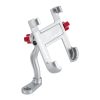 PROMEND Aluminum Alloy Cell Phone Holder Adjustable Angle Rotating Motorcycle Navigation Support, Style: SJJ-299E Rearview Mirror Silver