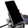 PROMEND Aluminum Alloy Cell Phone Holder Adjustable Angle Rotating Motorcycle Navigation Support, Style: SJJ-299E Rearview Mirror Silver - Image 10